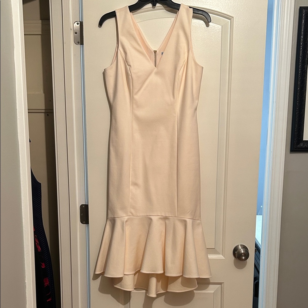 ANTONIO MELANI Cream High Low Dress
